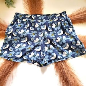Blue floral Loft shorts size 8